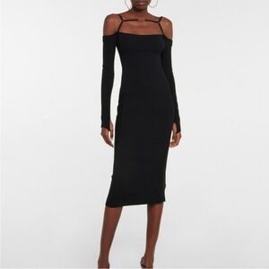Jacquemus Sierra Off Shoulder Long Sleeve Dress
